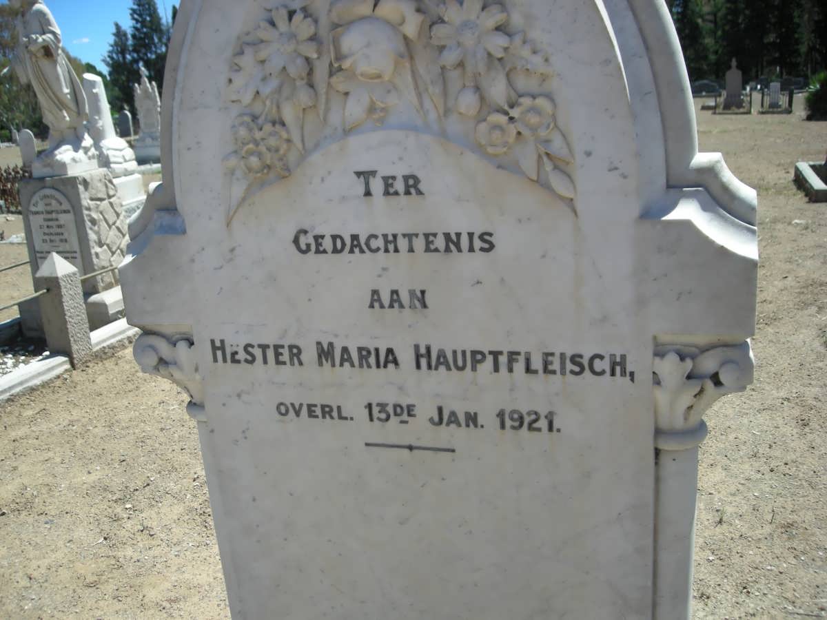 HAUPTFLEISCH Hester Maria -1921