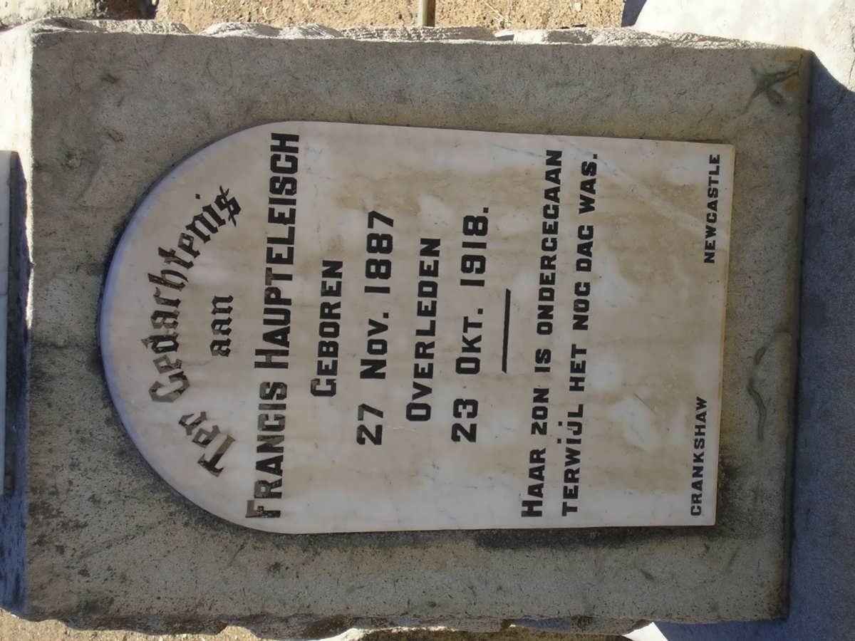 HAUPTELEISCH Francis 1887-1918