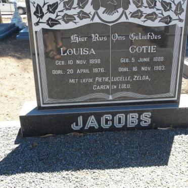 JACOBS Cotie 1888-1983 :: JACOBS Louisa 1898-1976