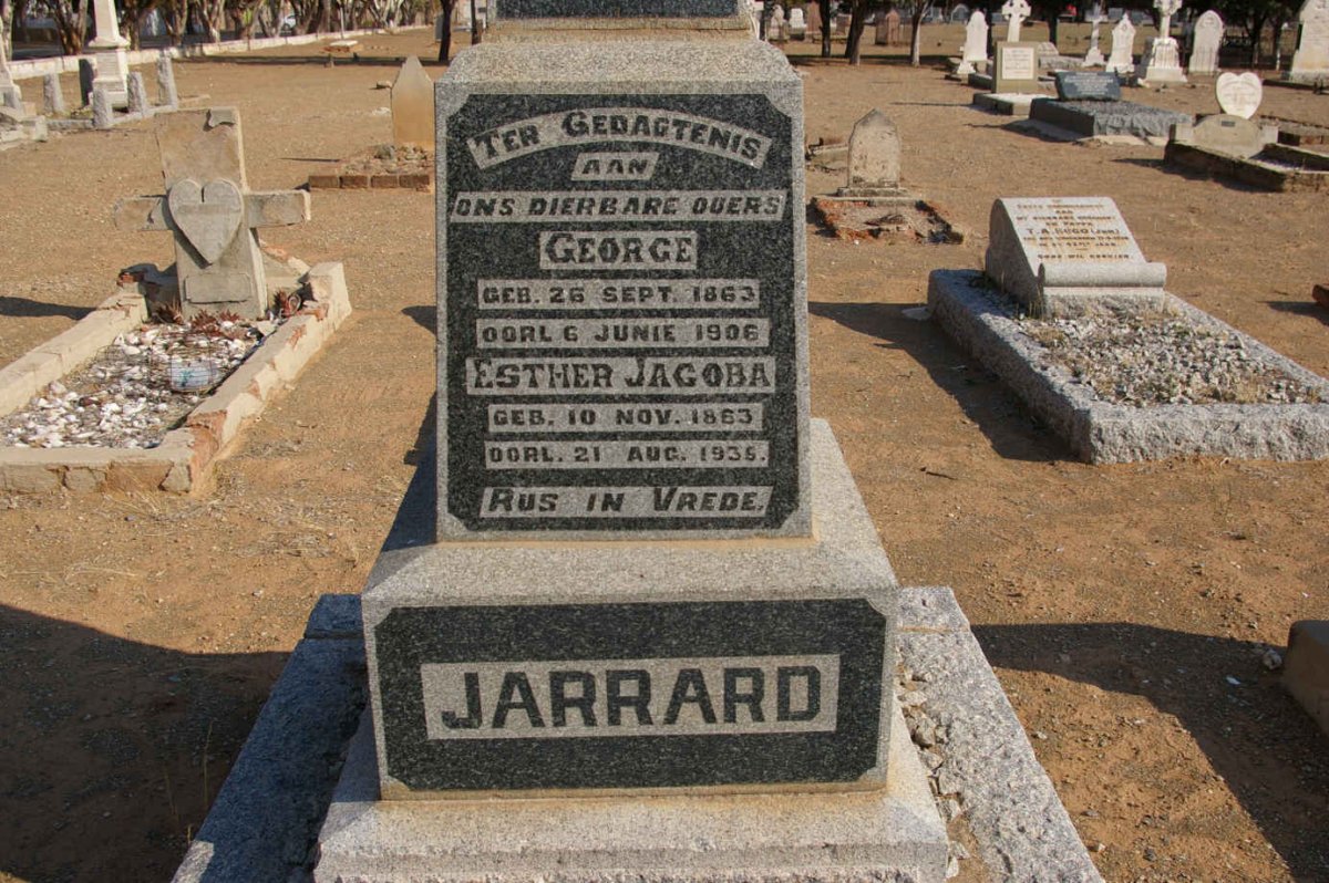 JARRARD George 1863-1906 &amp; Esther Jacoba 1863-1935
