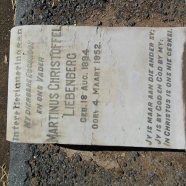 LIEBENBERG Martinus Christoffel 1894-1952