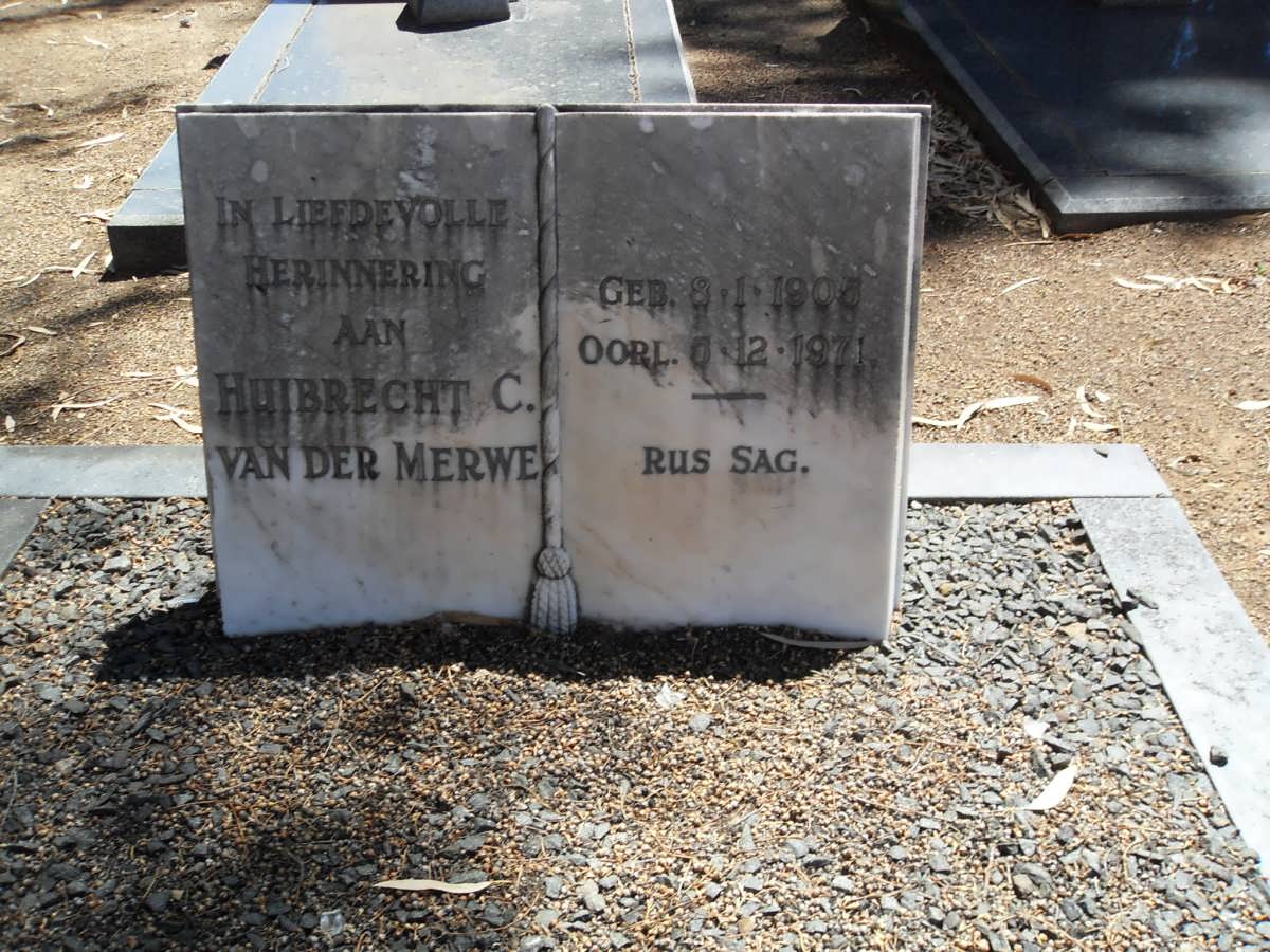 MERWE Huibrecht C., van der 1905-1971