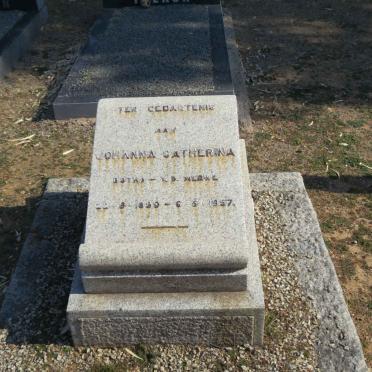 MERWE Johanna Catherina, v.d. BOTHA 1890-1957