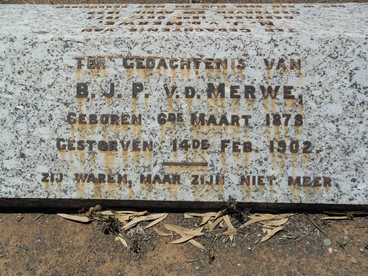 MERWE B.J.P., v.d. 1878-1902