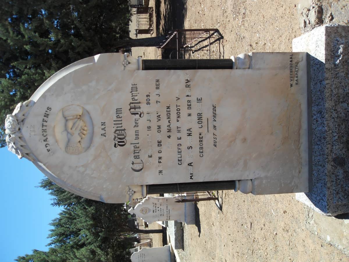 MERWE Willem Carel, van der -1909