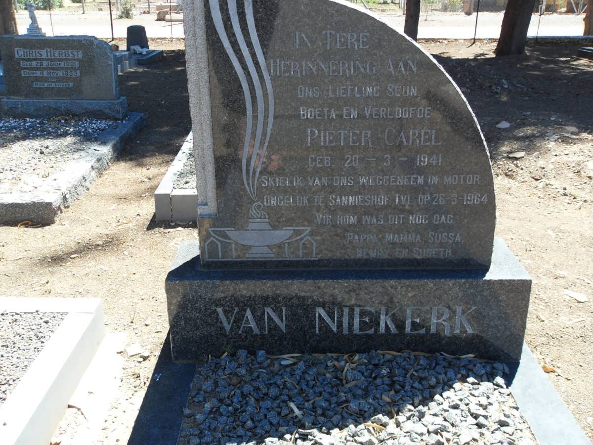 NIEKERK Pieter Carel, van 1941-1964