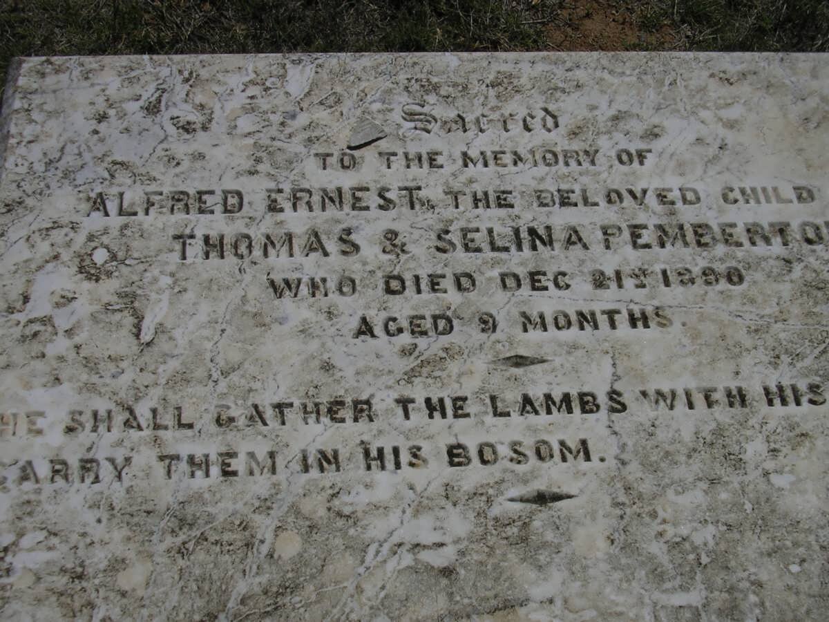 PEMBERTON Alfred Ernest -18?0