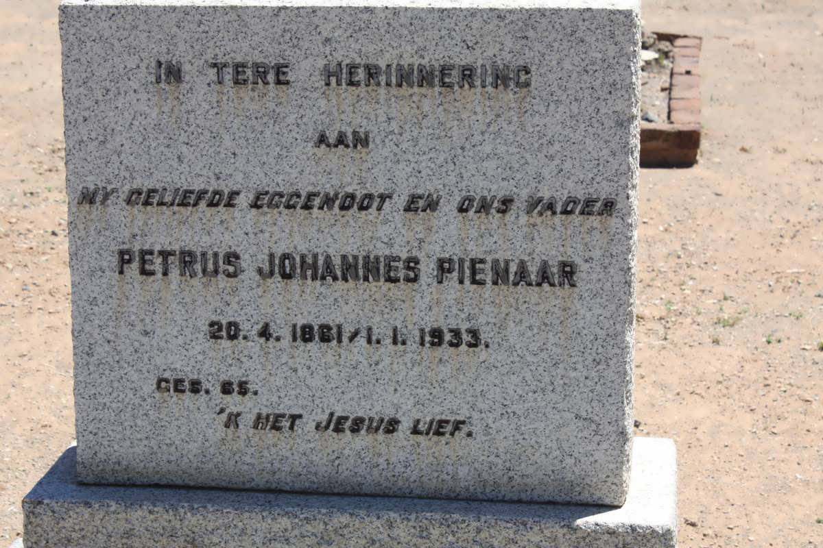 PIENAAR Petrus Johannes 1861-1933