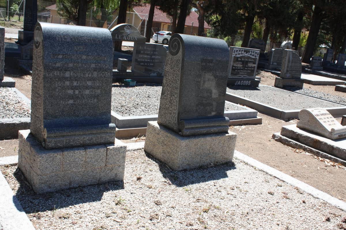 ROOS Willem Lodewyk 1870-1951 &amp; Theodora Carolina nee LIEBENBERG 1877-1962
