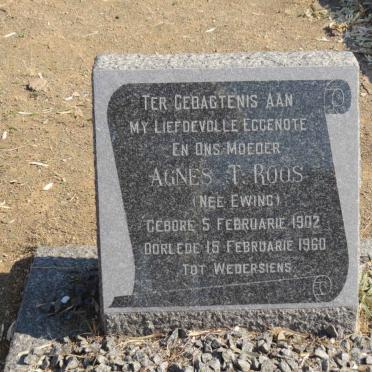 ROOS Willem L. 1903-1976 &amp; Agnes T. EWING 1902-1960