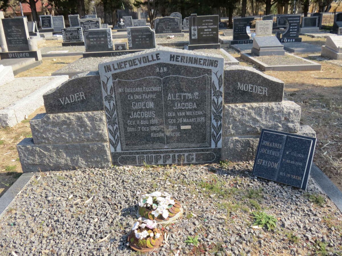 RUPPING Gideon Jacobus 1910-1955 &amp; Aletta C. Jacoba VAN NIEKERK 1925-2006 :: STRYDOM Johannes Jochemus 1928-2006
