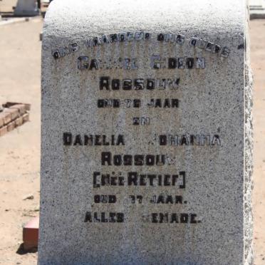 ROSSOUW Gabriel Gideon &amp; Danelia Johanna RETIEF