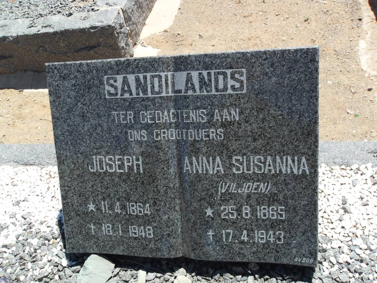 SANDILANDS Joseph 1864-1948 &amp; Anna Susanna VILJOEN 1865-1943