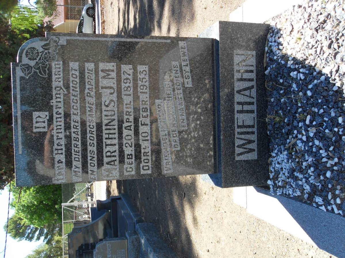 WIEHAHN Marthinus J.M. 1897-1953