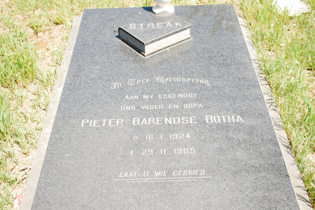 BOTHA Pieter Barendse 1924-1985