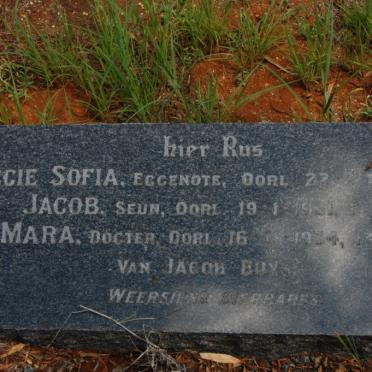 BUYS Breggie Sophia -1932 :: BUYS Jacob -1931 :: BUYS Mara -1934