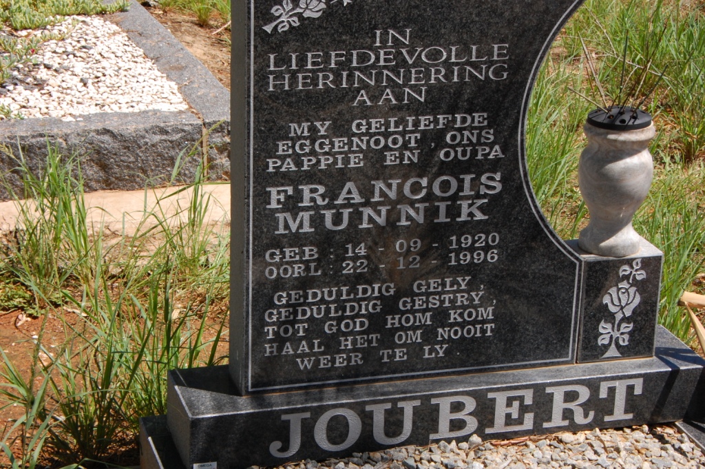 JOUBERT Francois Munnik 1920-1996