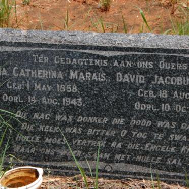 MARAIS David Jacobus 1855-1944 &amp; Maria Catherina 1858-1943