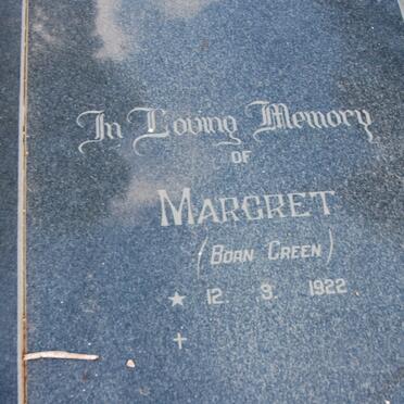 SICKLES Margret nee GREEN 1922-