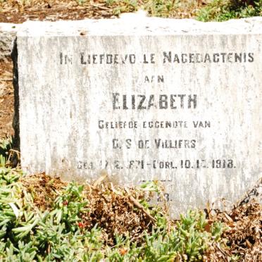 VILLIERS Elizabeth, de 1871-1918