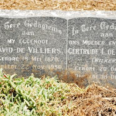 VILLIERS David, de 1870-1950 &amp; Gertruida WILKEN 1891-1970