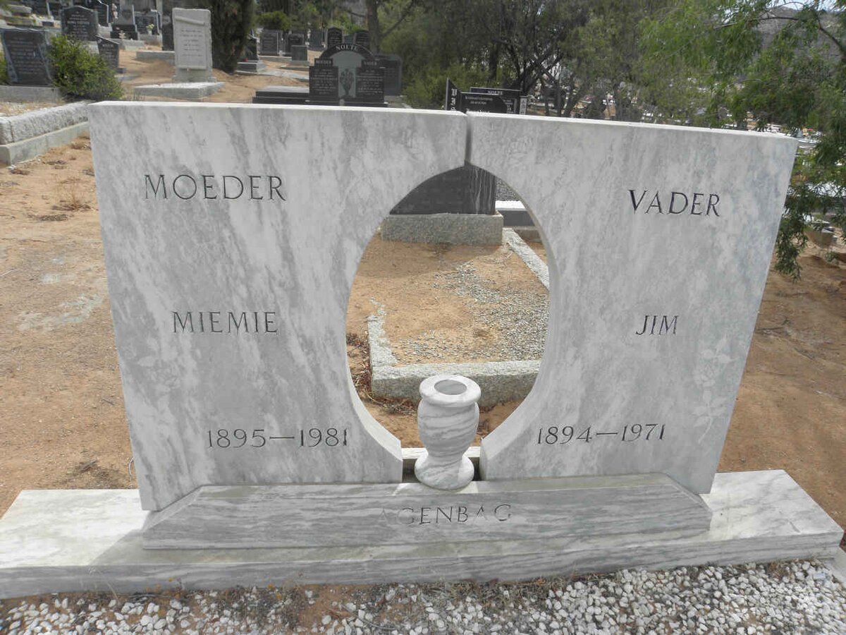 AGENBAG Jim 1894-1971 &amp; Miemie 1895-1981