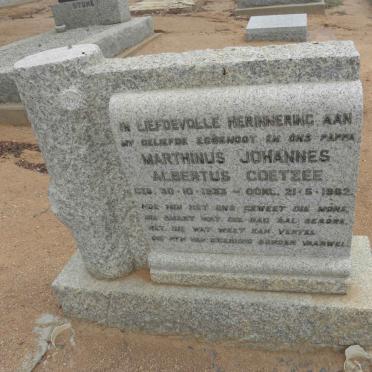 COETZEE Marthinus Johannes Albertus 1933-1962