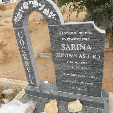 COCKRELL Sarina 1959-2010