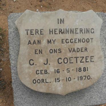 COETZEE G.J. 1881-1970