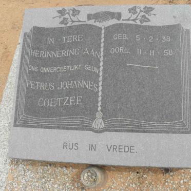 COETZEE Petrus Johannes 1938-1958