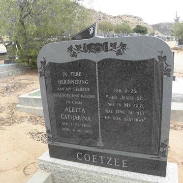 COETZEE Aletta Catharina 1904-1973