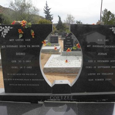 COETZEE Johan 1957-1983 :: COETZEE Didro 1963-1985