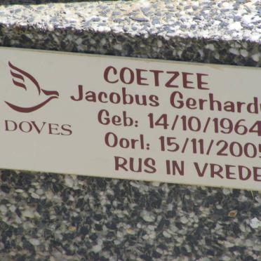 COETZEE Johannes Gerhardus 1964-2005