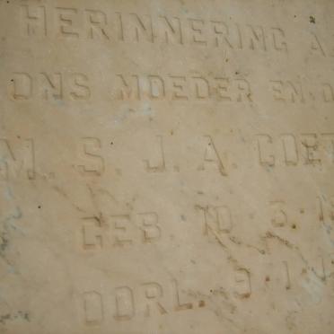 COETZEE M.S.J.A. 1891-1979