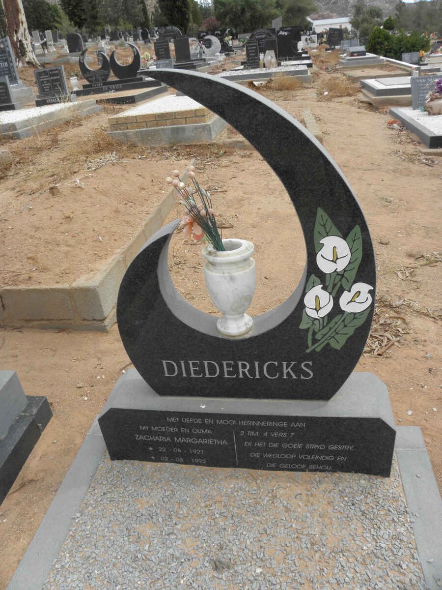 DIEDERICKS Zacharia Margarietha 1921-1992