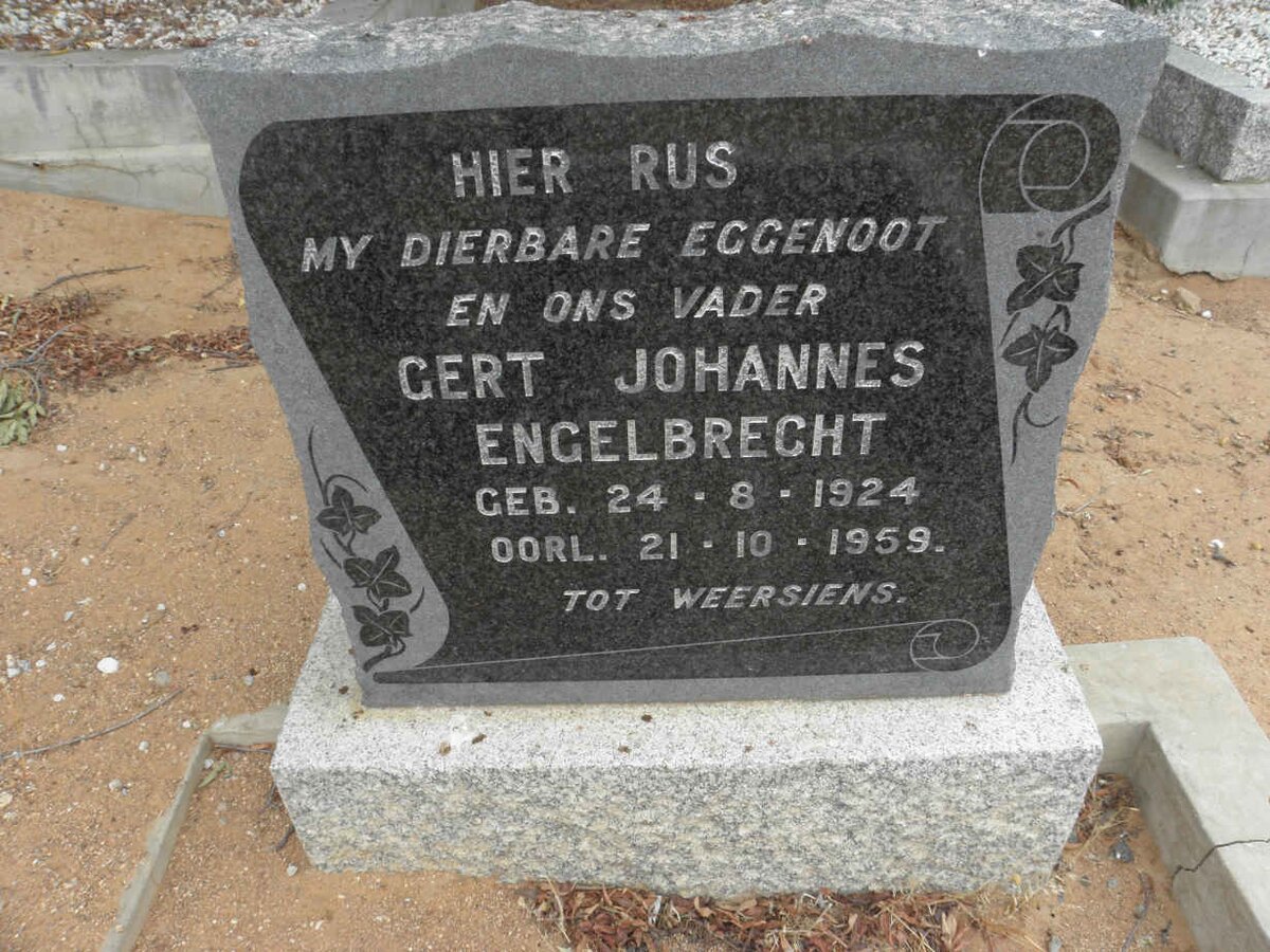 ENGELBRECHT Gert Johannes 1924-1959