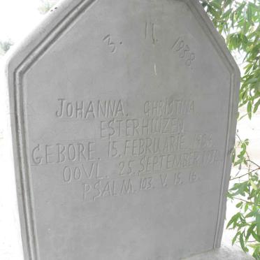 ESTERHUIZEN Johanna Christina 1906-1934