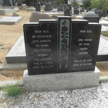 FORD Eddie Arthur 1926-2006 &amp; Gloudina Maria MOSTERT 1926-1971