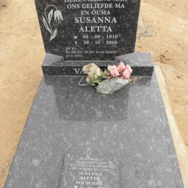 FÖLSCHER Susanna Aletta 1934-2000 :: ? Susanna Aletta, van 1910-2000