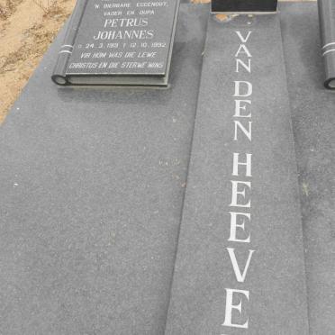 HEEVER Petrus Johannes, van den 1919-1992