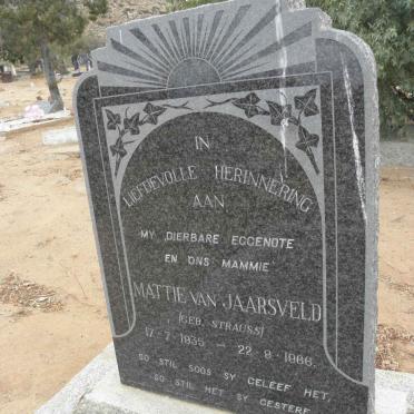 JAARSVELD Mattie, van nee STRAUSS 1935-1966
