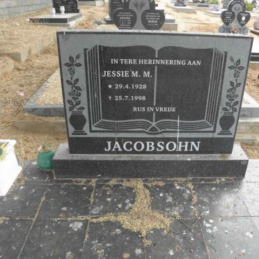 JACOBSOHN Jessie M.M. 1928-1998