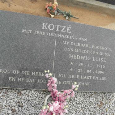 KOTZÉ Hedwig Luise 1916-1996