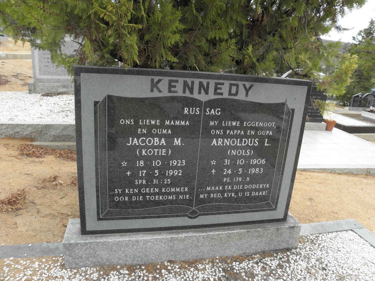 KENNEDY Arnoldus L. 1906-1983 &amp; Jacoba M. 1923-1992