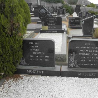 MOSTERT Hendrik Johannes 1919-1991 &amp; Marietjie 1933-2006