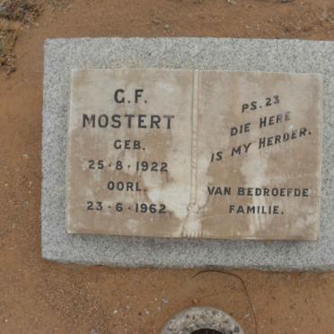 MOSTERT G.F. 1922-1962