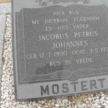MOSTERT Jacobus Petrus Johannes 1900-1976