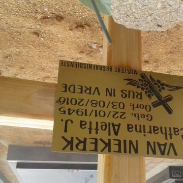 NIEKERK Catharina Aletta J., van 1945-2016