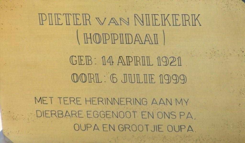 NIEKERK Pieter, van 1921-1999