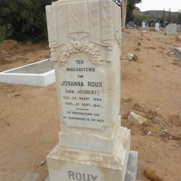 ROUX Johanna nee JOUBERT 1884-1941